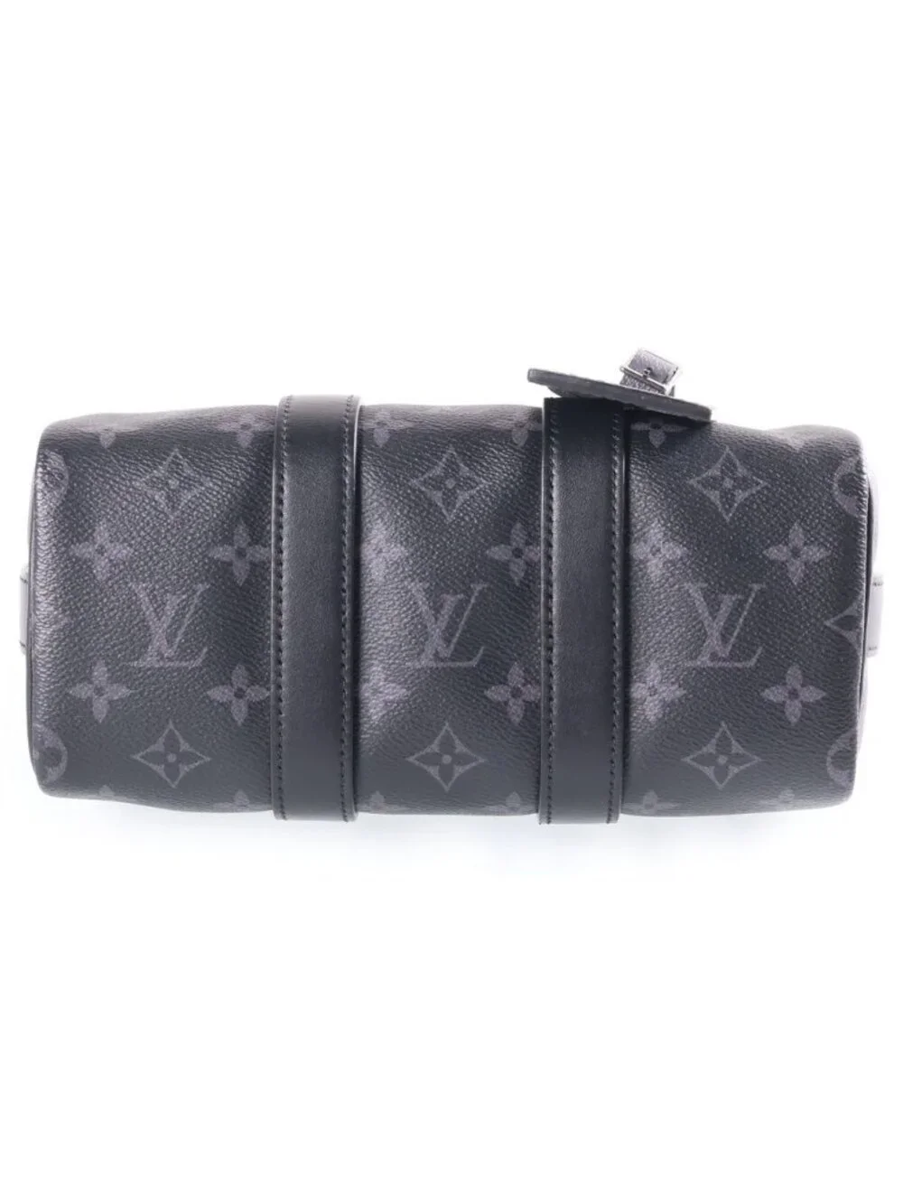 Louis Vuitton Monogram Eclipse Citykeepall 2-Way Shoulder Bag Black Leather
